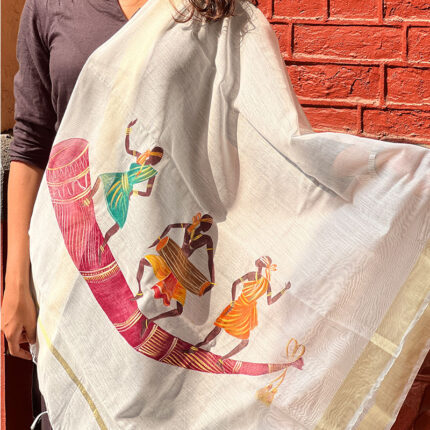 Hand-Painted Dupattas